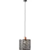 Image de Lampe suspendue Brilliant Santy, noir/métal naturel, 1x A60, E27, 52 W