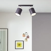 Image de BRILLIANT Poutre spot noire VONNIE | Plafonnier à 2 flammes en bois durable | Métal/bois | 2x E27 douille max. 25W