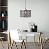 Image de BRILLIANT Suspension noire SANTY | Lampe à suspension avec effets de lumière à travers l'abat-jour | 1x E27 douille max. 52W | Métal/Bambou