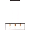 Image de BRILLIANT Arica Suspension à 3 branches noir/couleur bois 92747/76