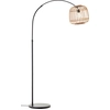 Image de BRILLIANT Nikka lampe à poser en arc 1,7m noir/nature | 1x A60, E27, 40W, convient aux lampes normales (non incluses)