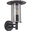 Image de Applique murale extérieure noire BRILLIANT DETROIT | Applique murale extérieure sur pied IP44 | 1x douille E27 max. 20W | Métal/plastique