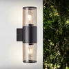 Image de BRILLIANT Applique extérieure Sergioro | luminaire décoratif d'extérieur | anthracite | 2x E27 max. 20 W | IP44