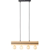 Image de BRILLANTE suspension moderne BENNY | Lampe suspendue de style naturel avec détails noirs | Métal/bambou | Quatre douilles E27 max. 40 watts