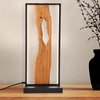 Image de BRILLIANT Lampe de table LED minimaliste CHAUMONT| Lampe de table haute noire avec détails en bois | 10W 940 lumens 3000 Kelvin| Aluminium/Bois