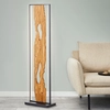 Image de BRILLIANT Lampe à poser LED minimaliste CHAUMONT| Lampe de table haute noire avec détails en bois | 20W 2300 lumens 3000 Kelvin| Aluminium/Bois