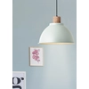 Image de BRILLIANT Suspension décorative vert clair Erena | avec ampoule adaptée gradable | Ø38cm | hauteur 120cm | 1x E27 max. 60 Watt | métal/bois