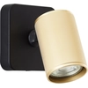 Image de Spot mural LED Brilliant Marty - Spot mural orientable GU10, intensité variable avec une lumière blanc chaud, ampoule LED incluse, 345 lumens, noir sable/or mat