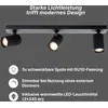Image de BRILLIANT Barre de spots, 3 flammes Marty noir IP20 GU10 10 watts dimmable Ampoules LED incluses et interchangeables