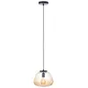 Image de BRILLIANT, suspension 25 cm, modèle Kaizen, couleur marron, indice de protection IP20, culot E27, 40 watts, variateur intégré, compatible avec les ampoules standard