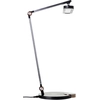 Image de BRILLIANT Lampe de table LED noire | Lampe de bureau avec wireless charging | 10W 1000 lm dimmable CCT | Hauteur 40 cm | Aluminium/plastique