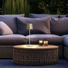 Image de BRILLIANT lampe de table LED portable KAAMI | hauteur : 37cm | or mat | rechargeable par USB | métal/plastique