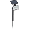 Image de BRILLIANT Lampe solaire d'extérieur noire JOPLIN | avec détecteur de mouvement | utilisable comme applique murale | 7W 1100lm 4100K | IP54 | plastique/verre