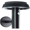 Image de BRILLIANT Applique murale extérieure solaire noire ALVERO | incl. détecteur de mouvement | 4W 500lm 3000K | métal/plastique