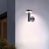 Image de BRILLIANT Applique murale solaire d'extérieur noire MAGUA | 4W 350lm 4000K | métal/plastique