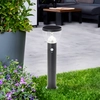 Image de BRILLIANT Lampadaire solaire d'extérieur noir TULIP | avec détecteur de mouvement | 3W 430lm 3000K | acier inoxydable/plastique