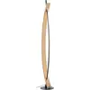 Image de Brilliant LED Lampadaire Visby LED Lampadaire, 120 cm, 2000 lm, 3000 K, métal/bambou, noir/naturel