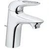 Image de Grohe Eurostyle Mitigeur monocommandé pour lavabo, S-Size, saillie 110mm, vidage à tirette, Grohe Zero, manette ouverte, 23564003