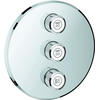 Image de Grohe Grohtherm SmartControl vanne à 3 voies dissimulée, rosace murale ronde, 29122000