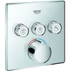 Image de Mitigeur encastré Grohe SmartControl, trois vannes d'arrêt, rosette carrée, 29149000