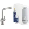 Image de Grohe Blue Home Mitigeur monocommandé pour évier Starter Kit, portée 221mm, bec en L, avec fonction filtre et refroidissement, 31454DC1