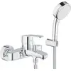 Image de Grohe Eurostyle Cosmopolitan Mitigeur monocommandé pour bain, saillie 173mm, avec ensembles de douche, douchette à main Tempesta Cube 110, 2 types de jets, 3359220A