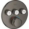 Image de Thermostat Grohe Grohtherm SmartControl avec trois vannes d'arrêt, rosette murale ronde, 29121AL0