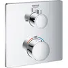 Image de Grohe Grohtherm mitigeur thermostatique de bain, pour GROHE Rapido SmartBox, inverseur 2 voies, chrome, angulaire, 24080000