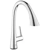 Image de GROHE Zedra Touch Mitigeur électronique pour évier, portée 233mm, 3 types de jets, alimentation par pile, extractible, pivotant, 30219002
