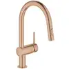 Image de Mitigeur Monocommandé Pour Évier 223mm   Bec Extractible Et Pivotant   Cartouche Céramique Grohe Silkmove 46mm   Débit Max 9 L/min