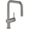 Image de Minta - Mitigeur D'Évier Avec Douchette Extractible, Hard Graphite Brossé 32322al2 - Grohe