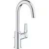 Image de Grohe Eurosmart Mitigeur monocommandé pour lavabo, L-Size, saillie 140mm, vidage à tirette, bec tube orientable, 23537003