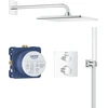Image de Grohe Quickfix Precision mitigeur thermostatique de douche encastré chrome 34881000