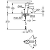 Image de Grohe Concetto Mitigeur monocommandé pour lavabo, S-Size, fonction d'économie d'énergie, saillie 101mm, chaînette escamotable, chrome, 3220610E