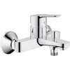 Image de GROHE BauEdge, robinet de baignoire (robinet de douche pour la baignoire, mitigeur avec inverseur automatique bain/douche, avec clapet anti-retour intégré, raccords en S), chromé, 23334000
