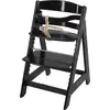 Image de roba Chaise haute d'escalier Sit Up III, évolutive de la chaise haute pour bébé à la chaise pour adolescent, bois, noir
