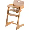 Image de Chaise haute pour escalier « Kid Up » de roba, bois massif, naturel, chaise haute évolutive pour bébés et enfants