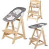 Image de roba Born Up chaise haute pour escaliers, set 2en1, 'Sternenzauber', avec fonction chaise longue, dès la naissance, naturel