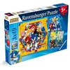 Image de Puzzle 3x49 pièces Les Aventures de Sonic - Coffret Complet pour Enfants - Neuf