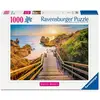 Image de Puzzle 1000 pièces Ravensburger Stairway to Camilo Beach - Photo Algarve 70 x 50 cm SoftClick Coucher de soleil - Neuf