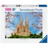Image de Puzzle adulte Ravensburger 1000 pièces La Sagrada Família bleu format paysage finition brillante - Neuf
