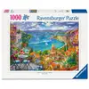 Image de Puzzle adulte Ravensburger 1000 pièces Saint-Tropez format paysage Thème Villes 14+ Noir et blanc - Neuf