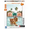 Image de Puzzle adulte 1500 pièces Nathan « Baignade royale » Paul Fuentes Photo d'Art 84 x 60 cm Tons pastel - Neuf
