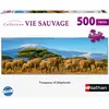 Image de Puzzle Nathan pour adultes, 500 pièces - Troupeau d'éléphants (panoramique) - 12 ans et plus - Qualité supérieure - Collection Faune sauvage 12001866