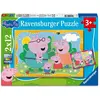 Image de Puzzle pour enfants 2x12 pièces - Peppa Pig - La famille Wutz, heureuse !