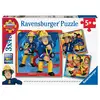 Image de Coffret de Puzzles Sam le Pompier 3x49 Pièces pour Enfants - Neuf
