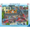 Image de Ravensburger 5093 - Intervention des pompiers sur la voie ferrée - % Puzzle cadre % - 48 pièces