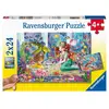 Image de Puzzle enfant Ravensburger 5147 Sirènes Envoûtantes 2x24 pièces, scène sous-marine, dès 4 ans, Jaune - Neuf