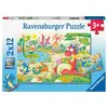 Image de Coffret de Puzzles Dinosaures - 2 X 12 Pièces avec Posters - Neuf