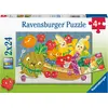 Image de Ravensburger Kinderpuzzle - Freche Früchte - 2x24 pièces Puzzle pour enfants à partir de 4 ans